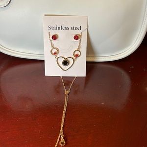 Stainless Steel Set Necklace & Earring